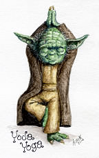 Yoda Yoga art by Alan F. Beck